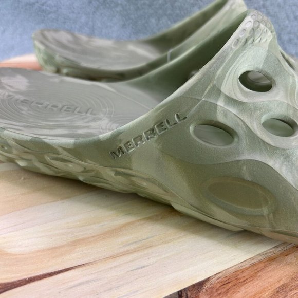 Merrell Sandals Men\'s Hydro Slide Beige Green Open Toe Slip-On Sz 11 main image 5